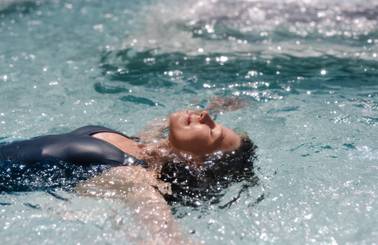 Woman in a swimming pool