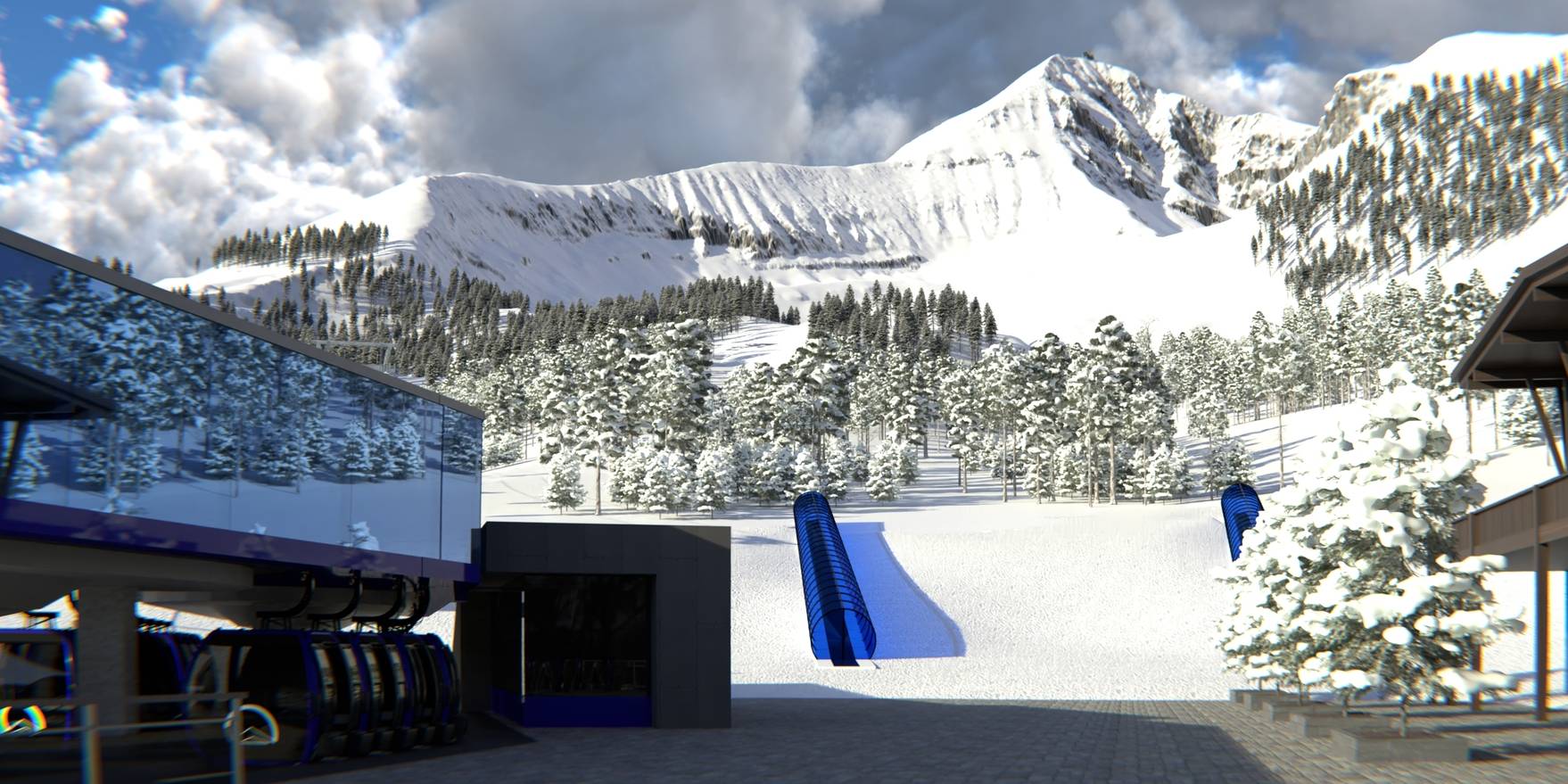 Rendering of the new Explorer Gondola mid-station learning center