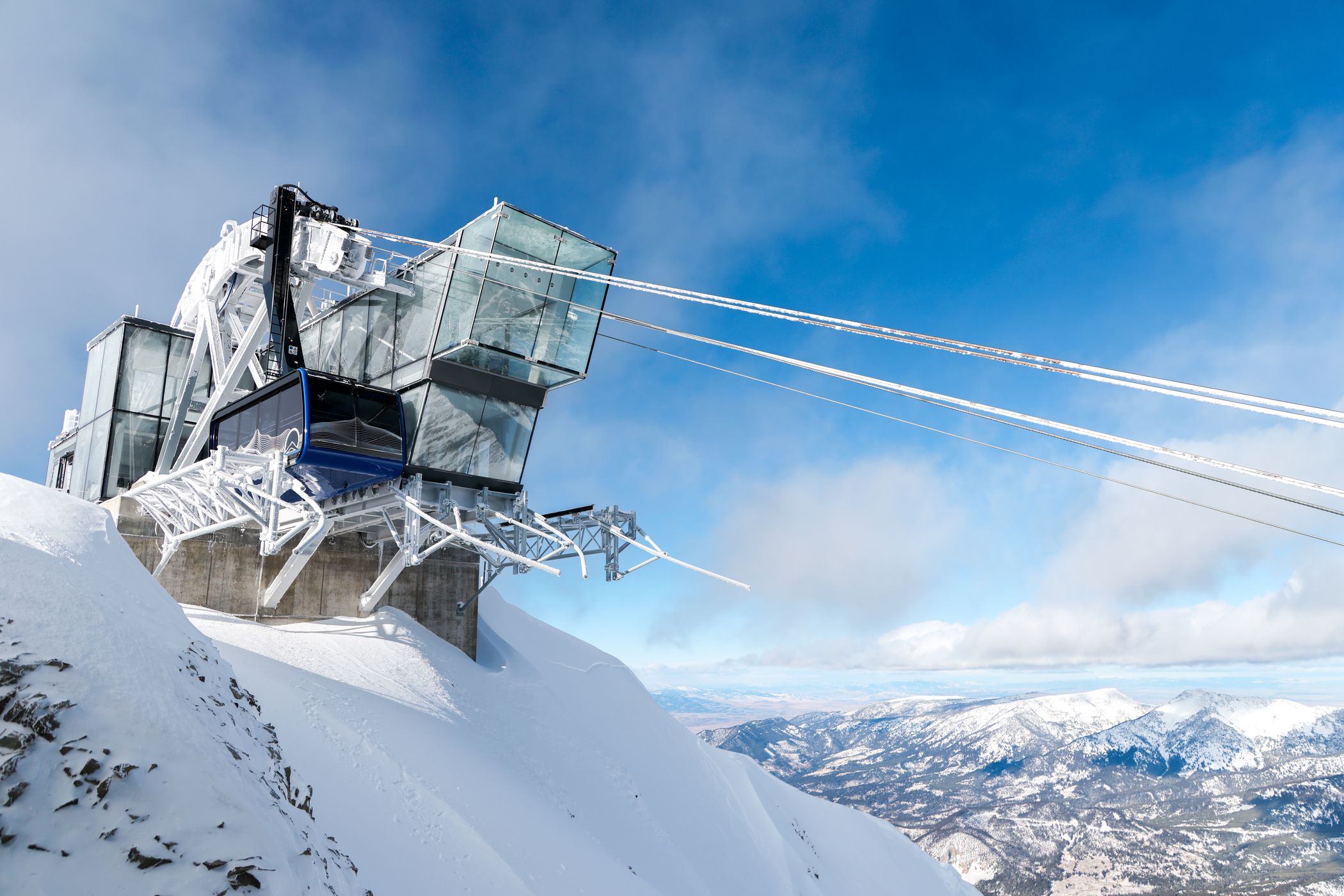 Kircliff and the Lone Peak Tram in winter