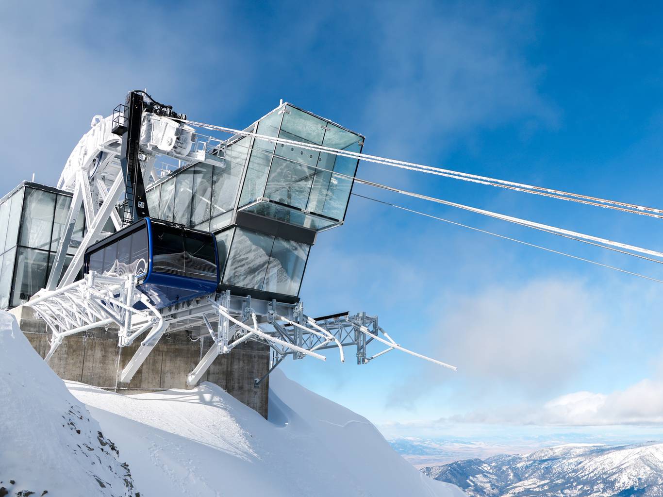 Kircliff and the Lone Peak Tram in winter