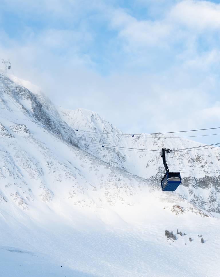 Lone Peak Tram in winter