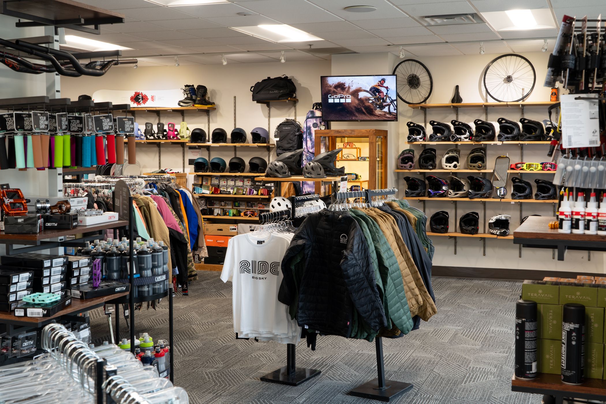 The Riders Room bike and snowboard shop at Big Sky Resort