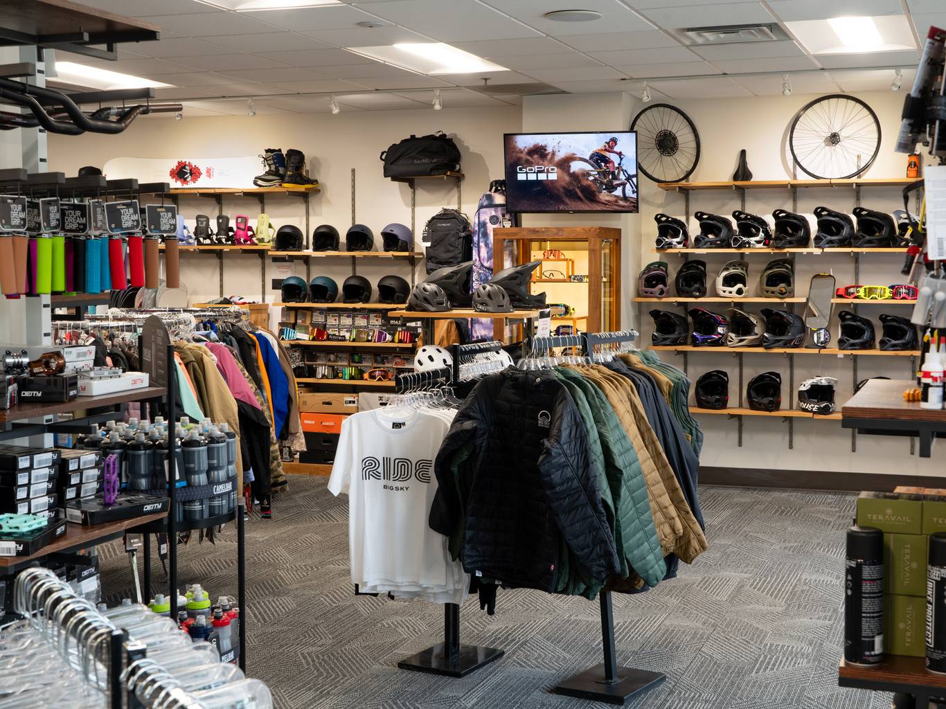 The Riders Room bike and snowboard shop at Big Sky Resort