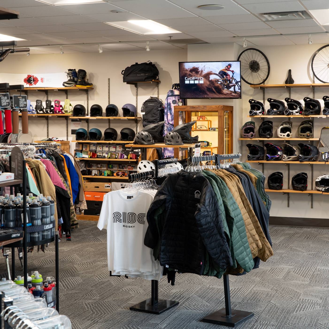 The Riders Room bike and snowboard shop at Big Sky Resort