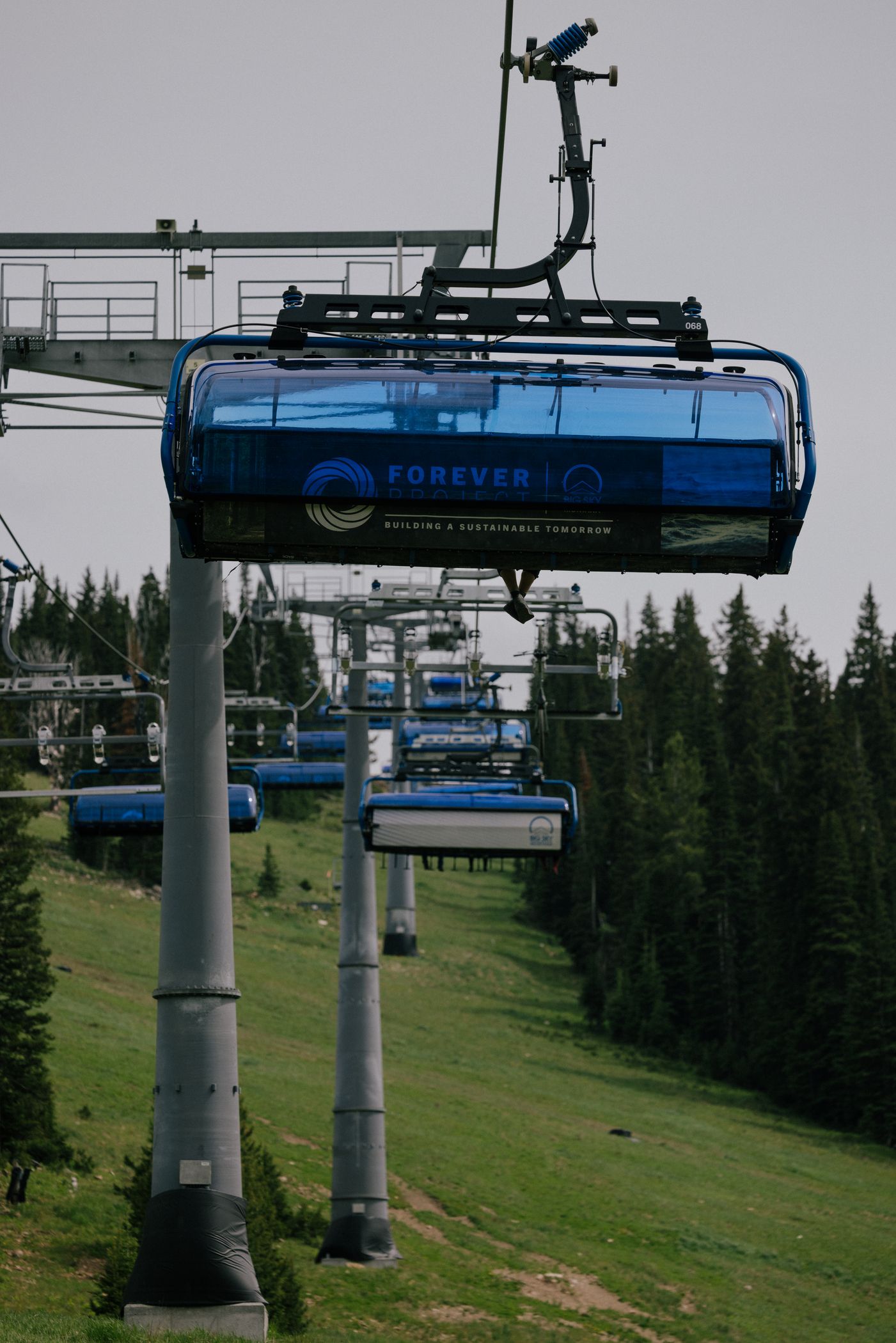 Ramcharger 8 chairlift in summer