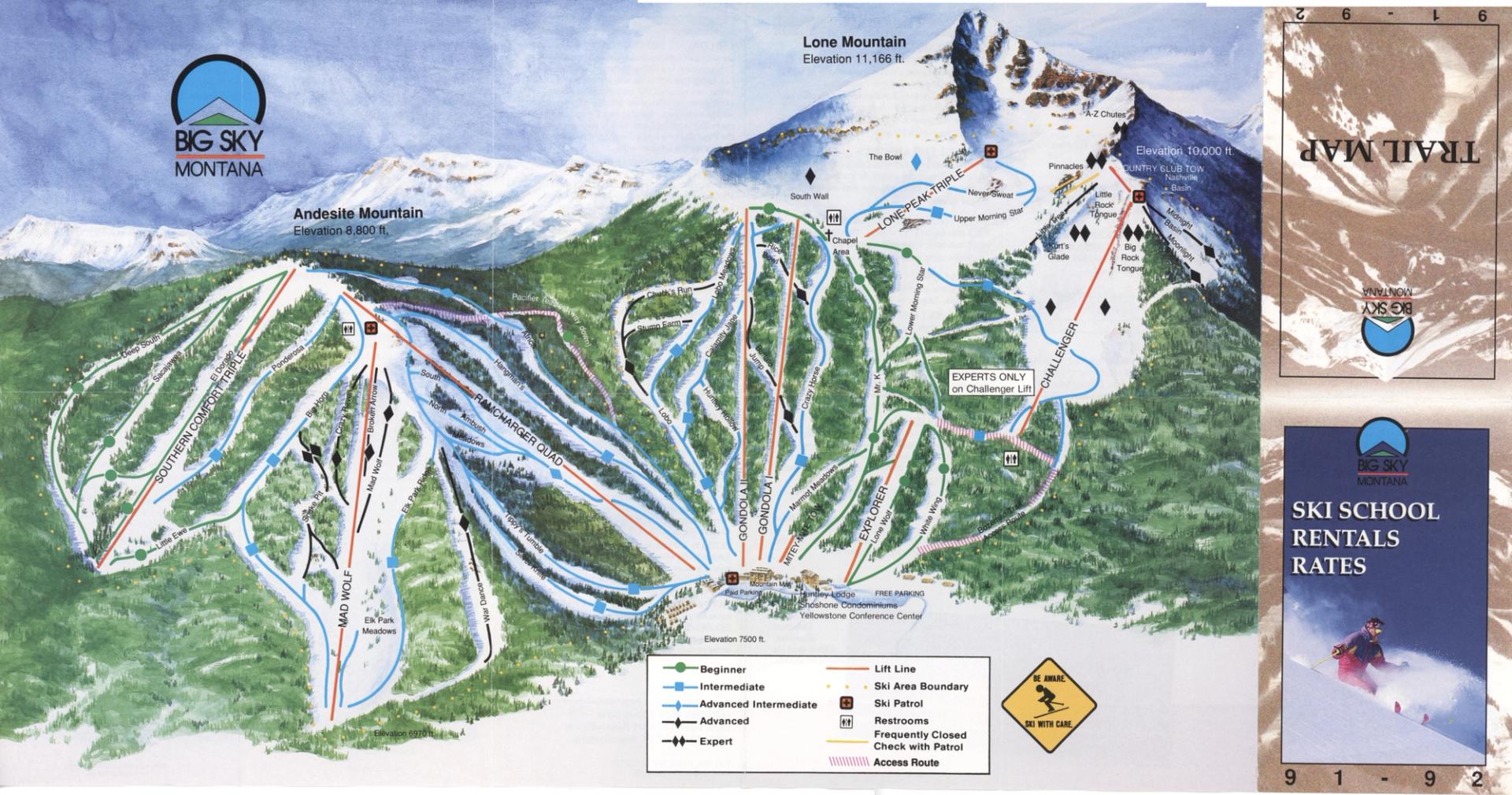 1991 Trail Map