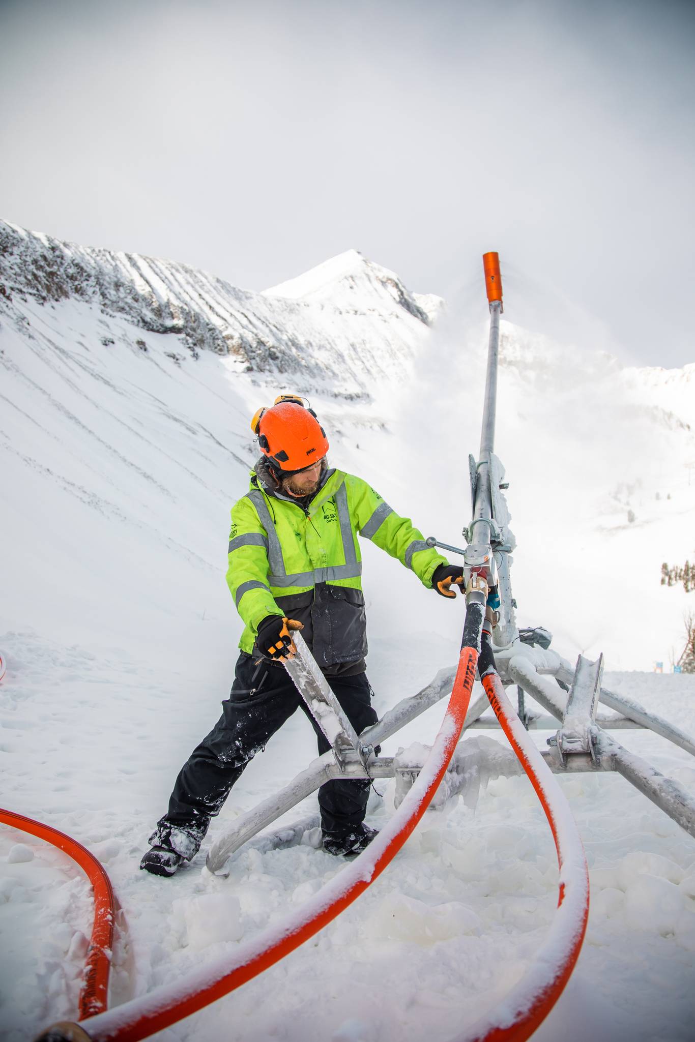 Snowmaking at Big Sky Resort