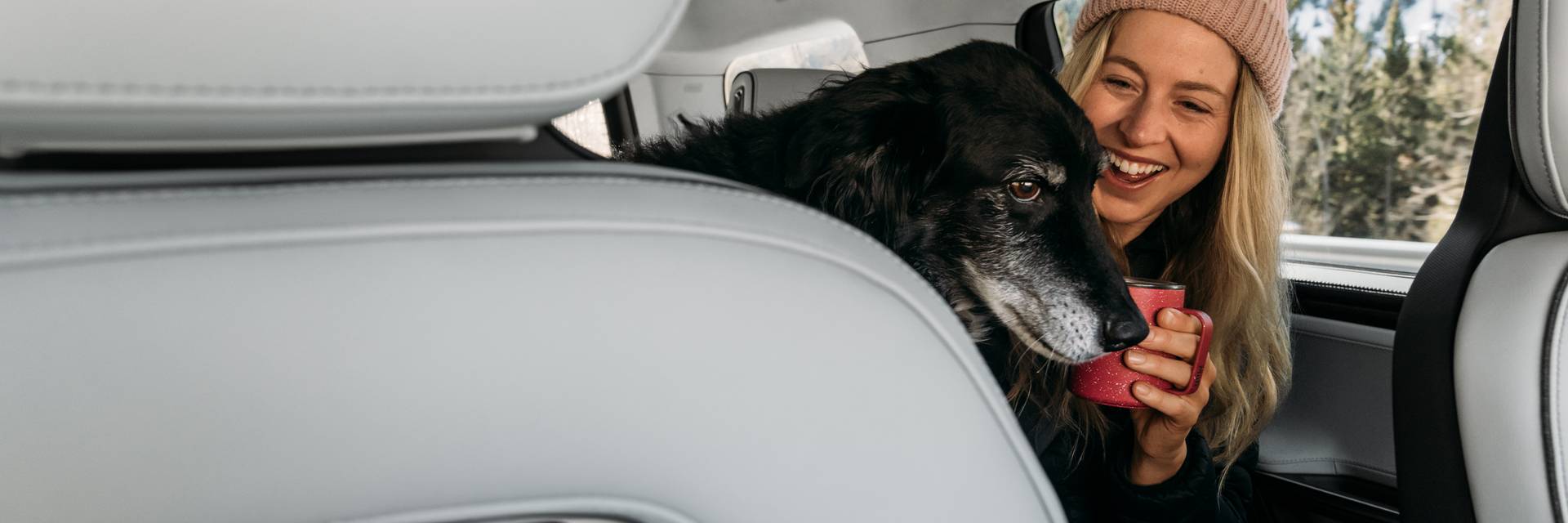 Rivian truck in snow