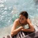 Woman in a swimming pool