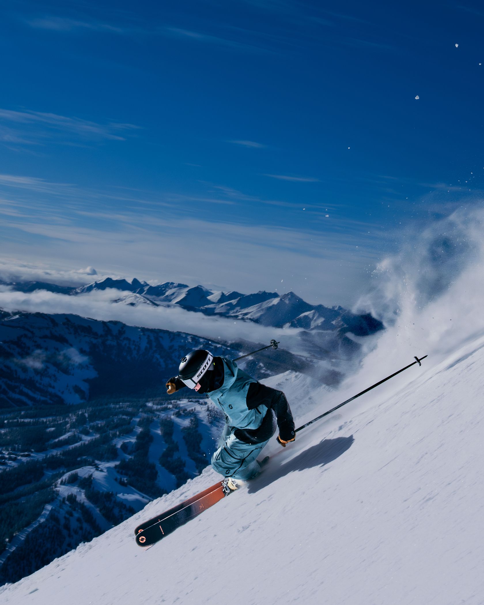 Skier in powder