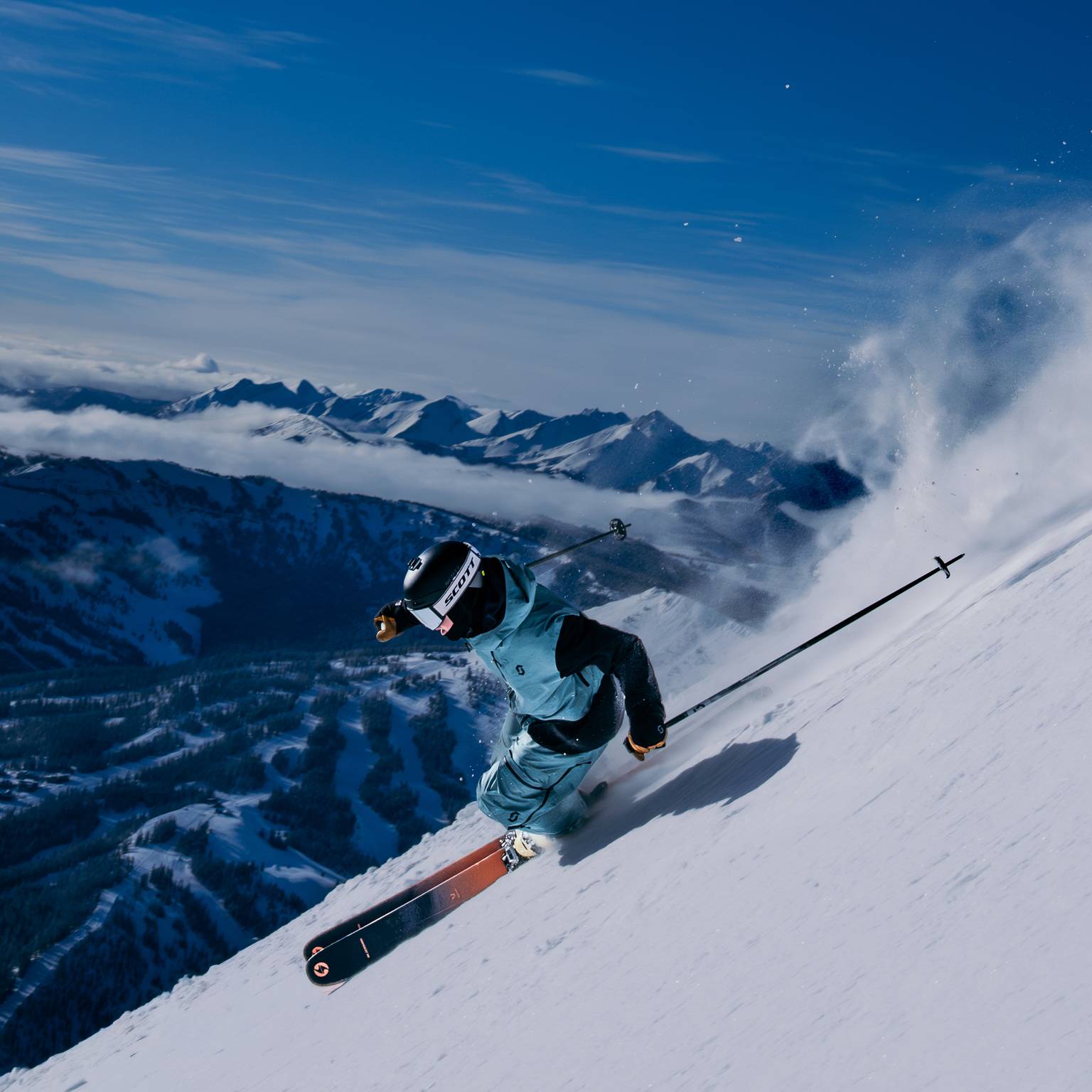 Skier in powder