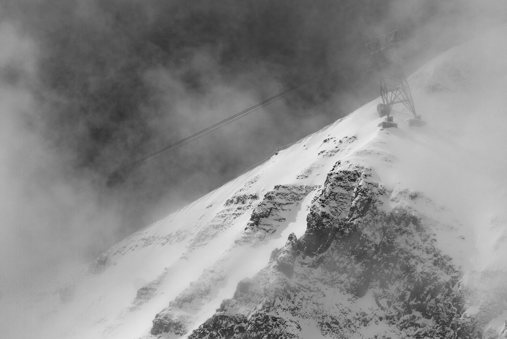 Winter mountain ridge