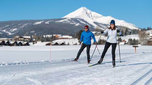 Nordic skiers at the Big Sky Resort Nordic Center