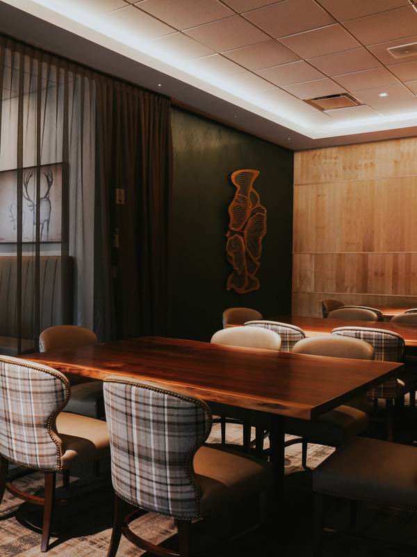 Peaks Chophouse private dining room