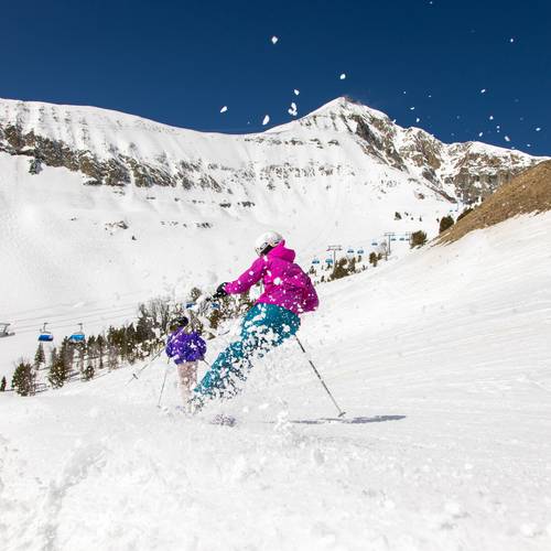 Spring skiing at Big Sky Resort