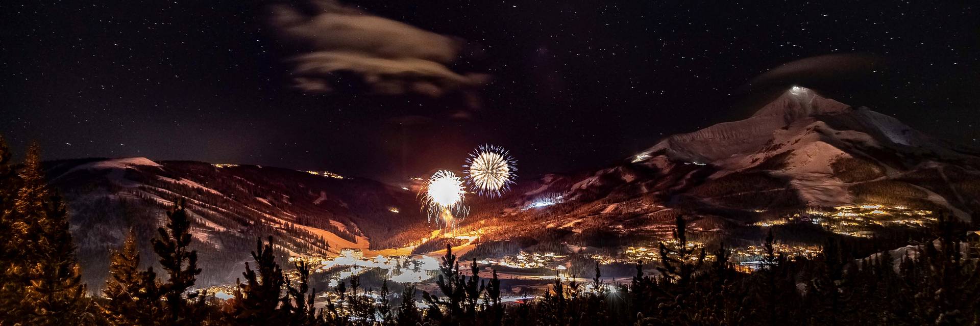 New Year's Eve Fireworks in Big Sky Montana