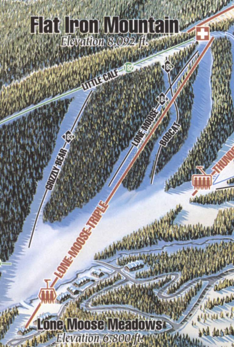 Map of Lone Moose Triple lift line