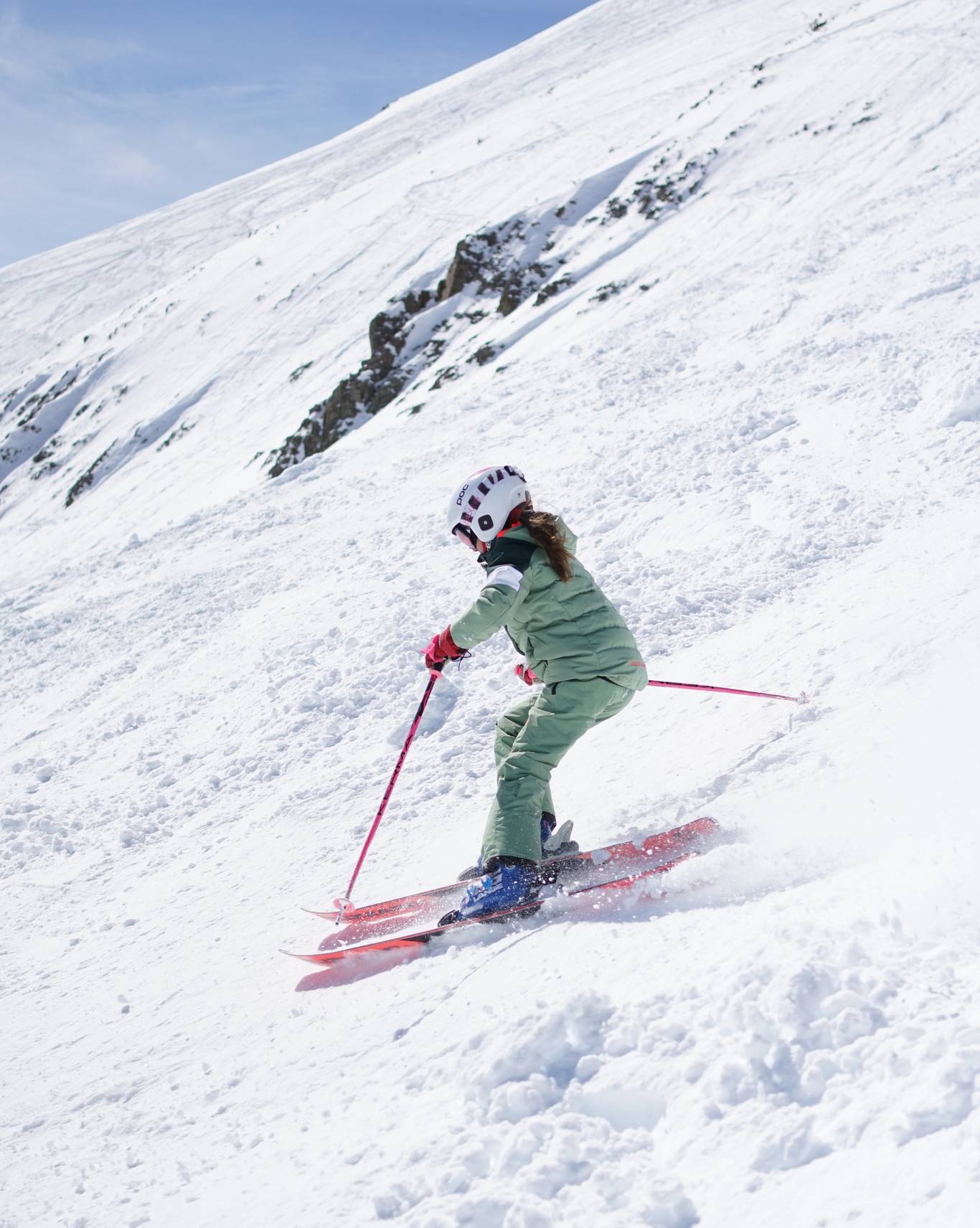Girl skiing