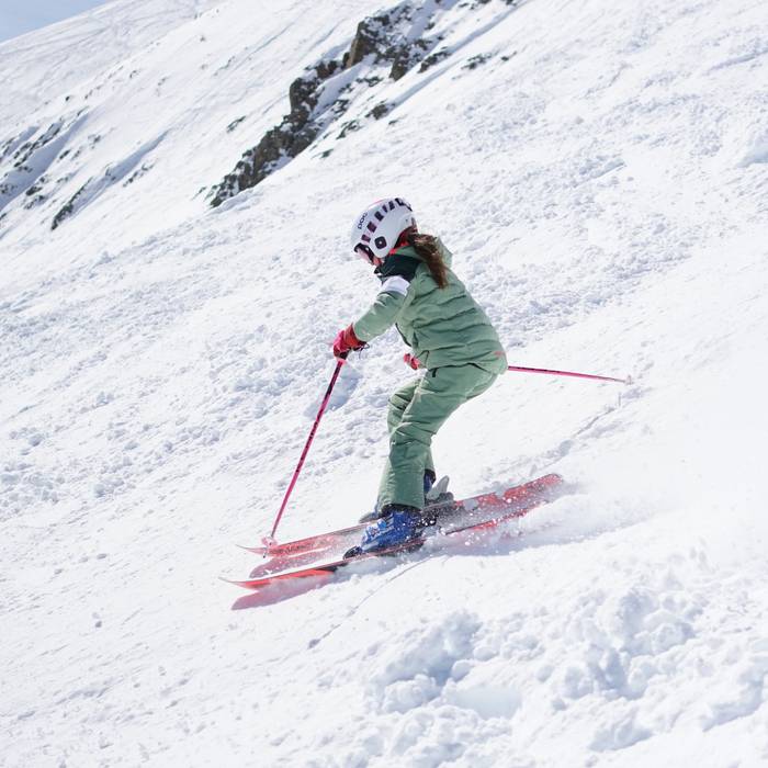 Girl skiing
