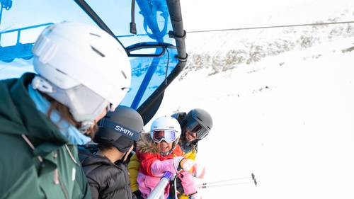 Family in ski gear at Big Sky Resort