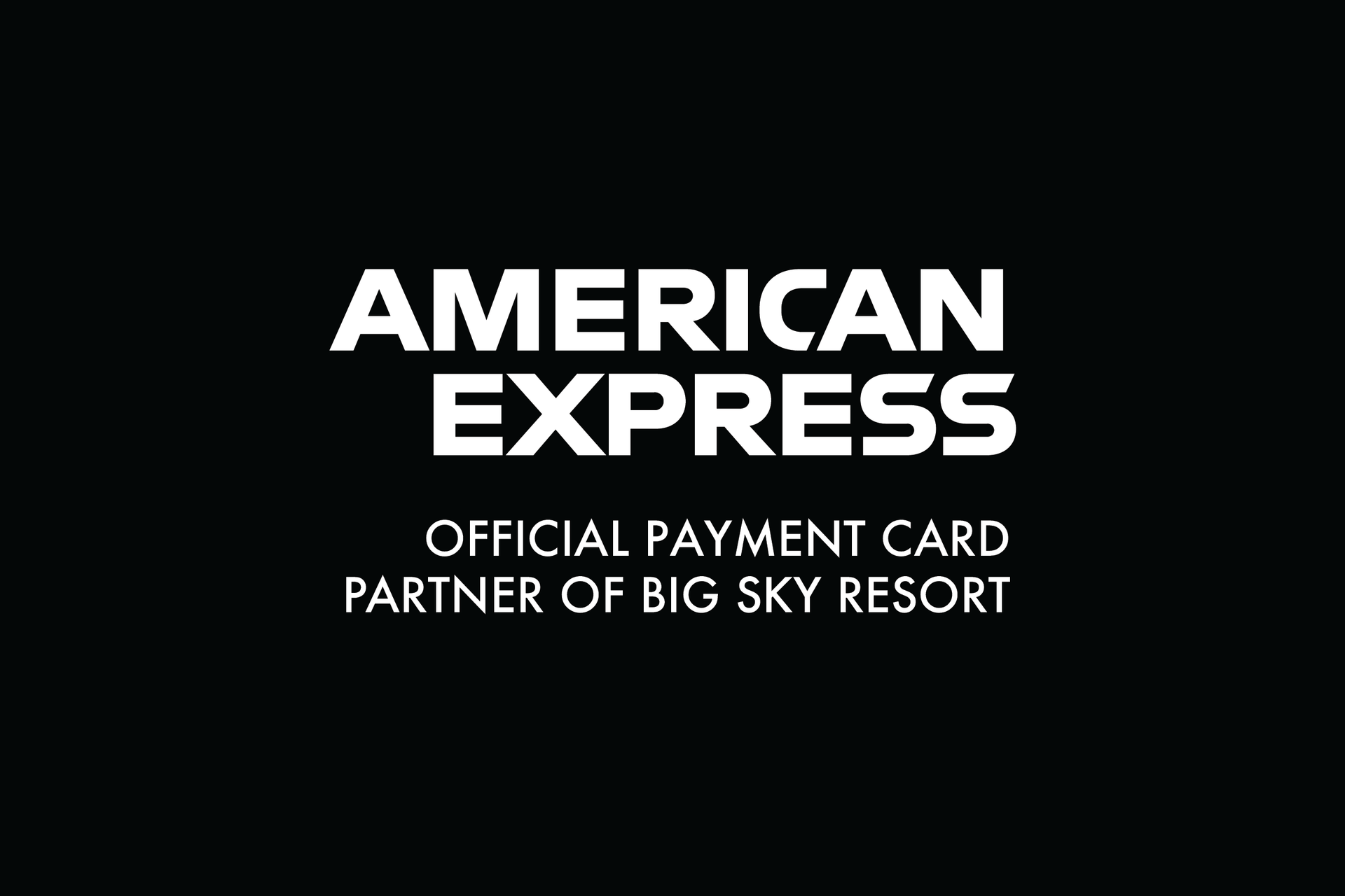 American Express, official payment card partner of Big Sky Resort
