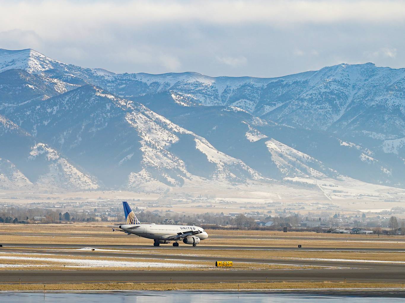 Plane at Bozeman Yellowstone International Airport