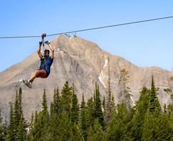 Ziplining at Big Sky Resort