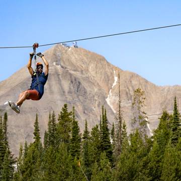 Ziplining at Big Sky Resort