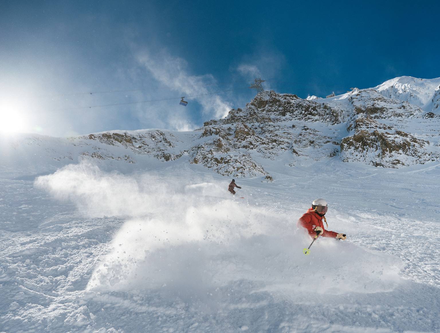 Skiers in the Gullies