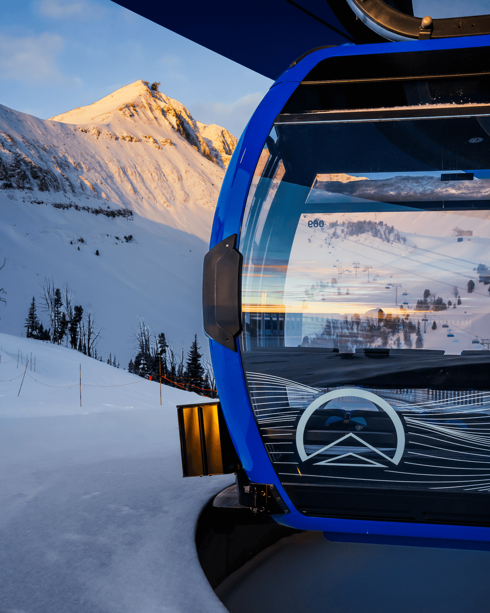 Explorer Gondola cabin with Lone Peak in the background
