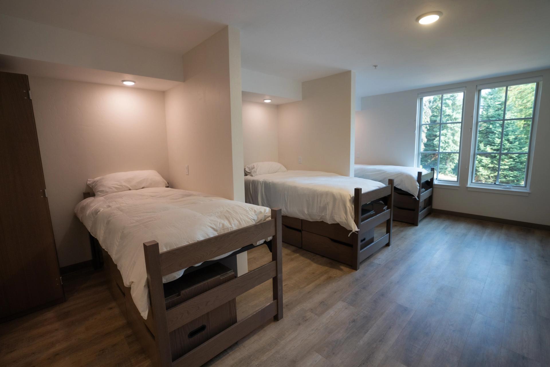 One of the dorm style rooms in Levinski Lodge