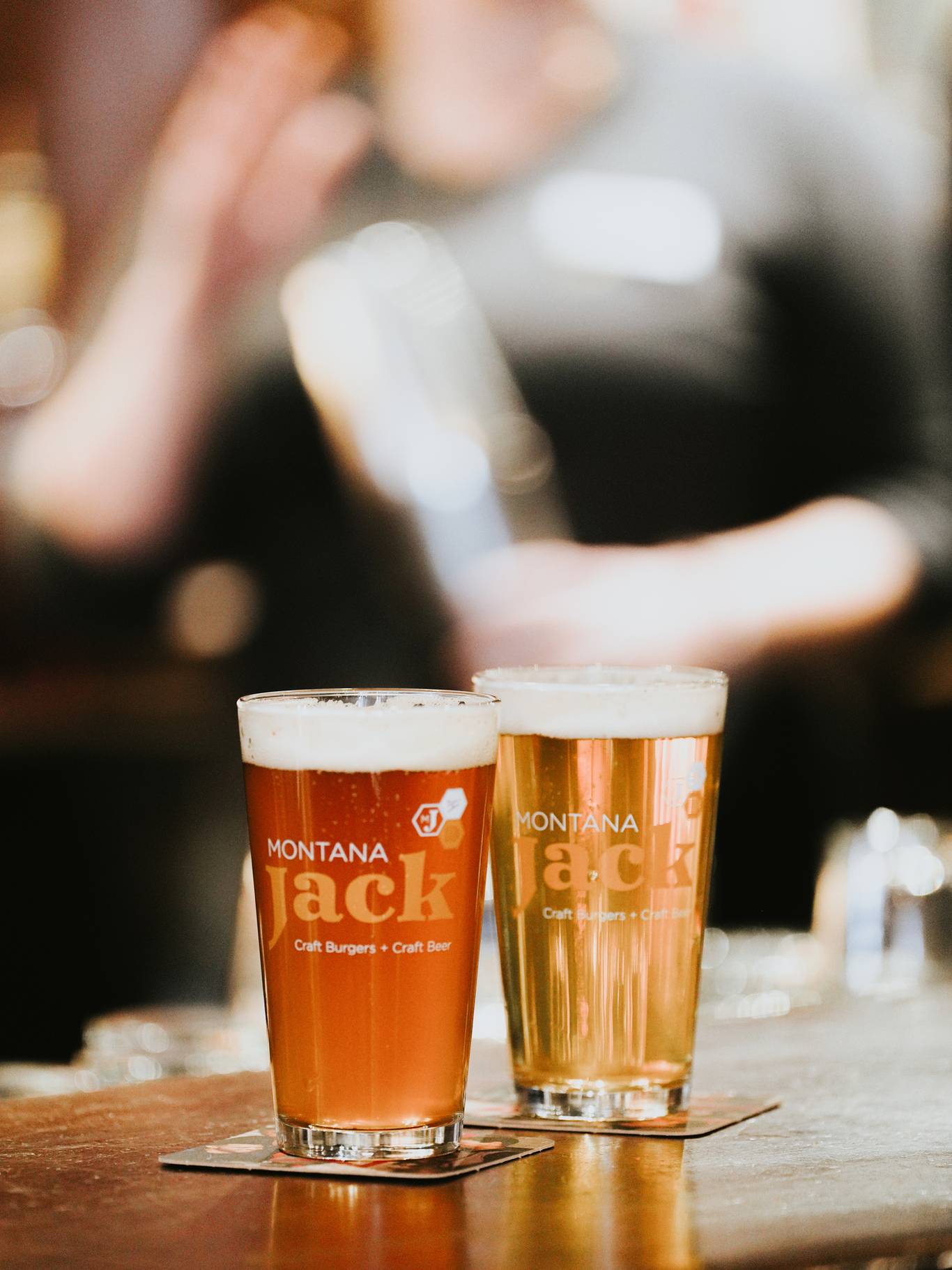 Draft beers at Montana Jack