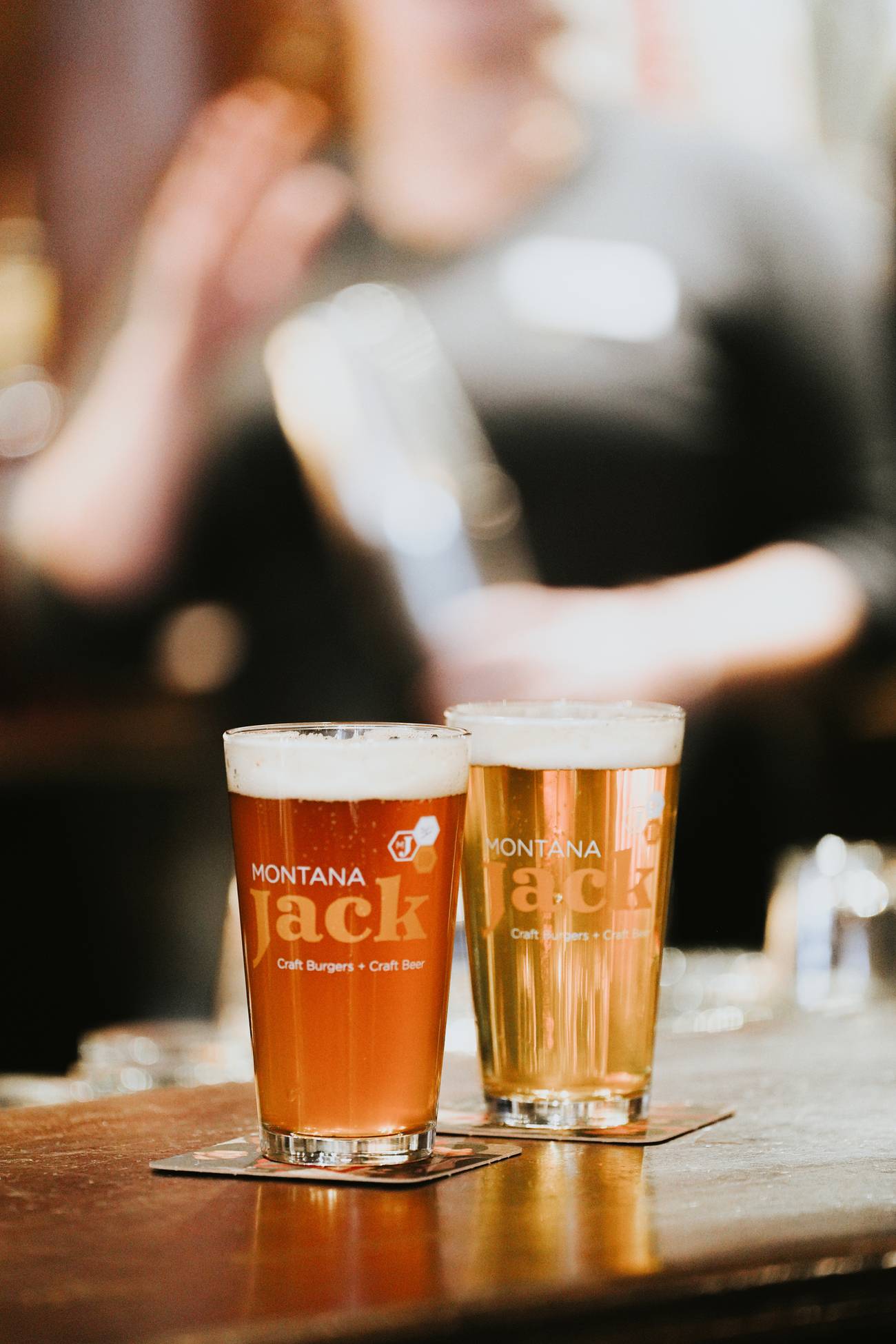 Draft beers at Montana Jack