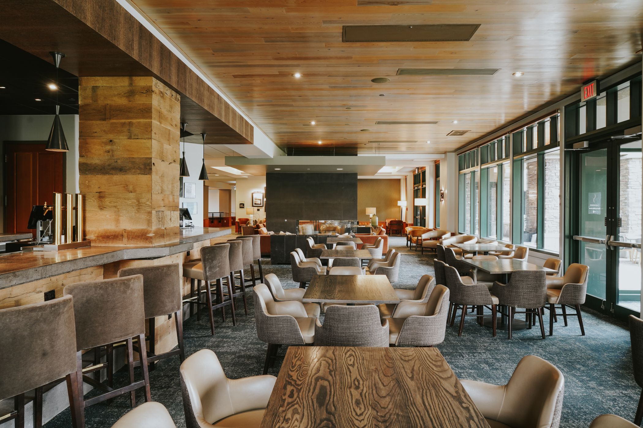 Carabiner Lounge dining area