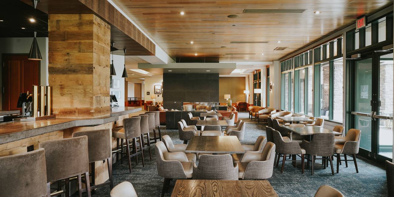 Carabiner Lounge dining area