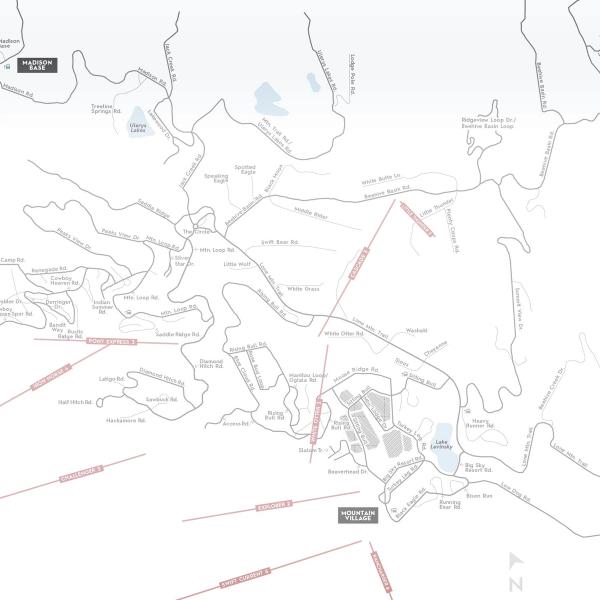 Mountain Village Street Map preview