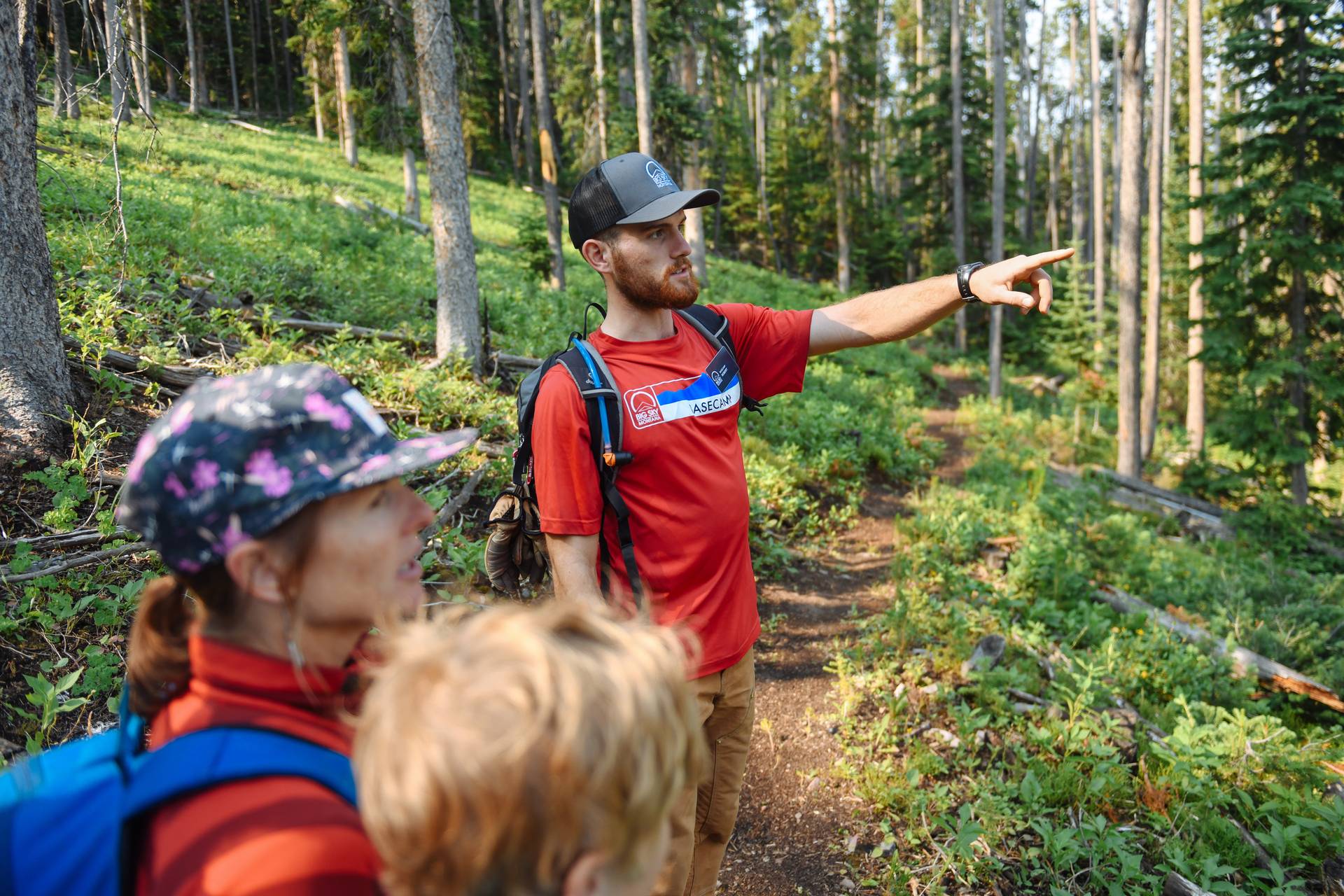 Family on a guided hike