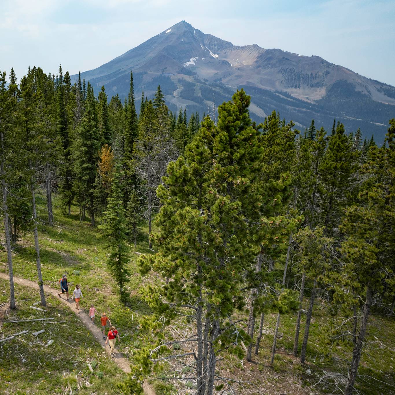 Hiking group at Big Sky Resort