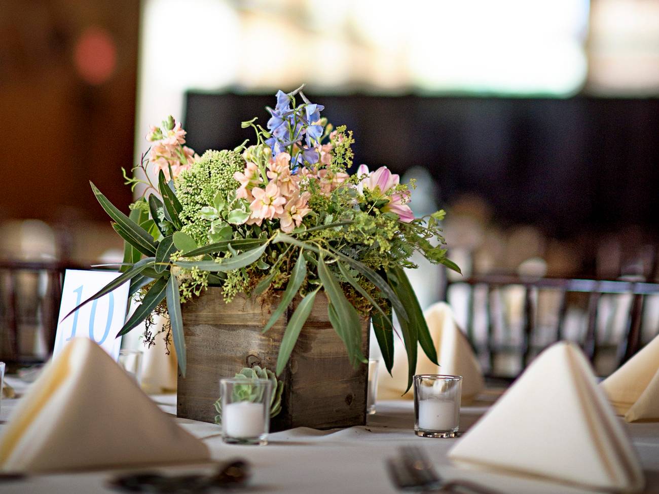 Table setting for a wedding reception