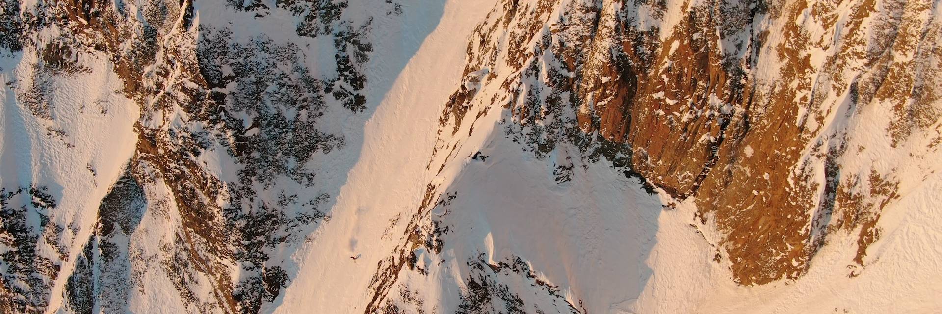 Skier in the Big Couloir