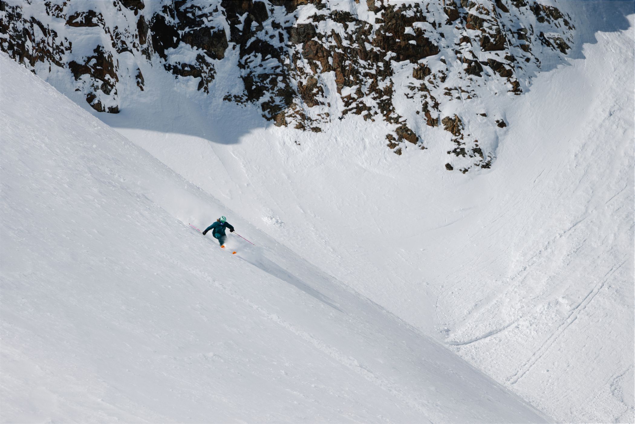 Skier in powder