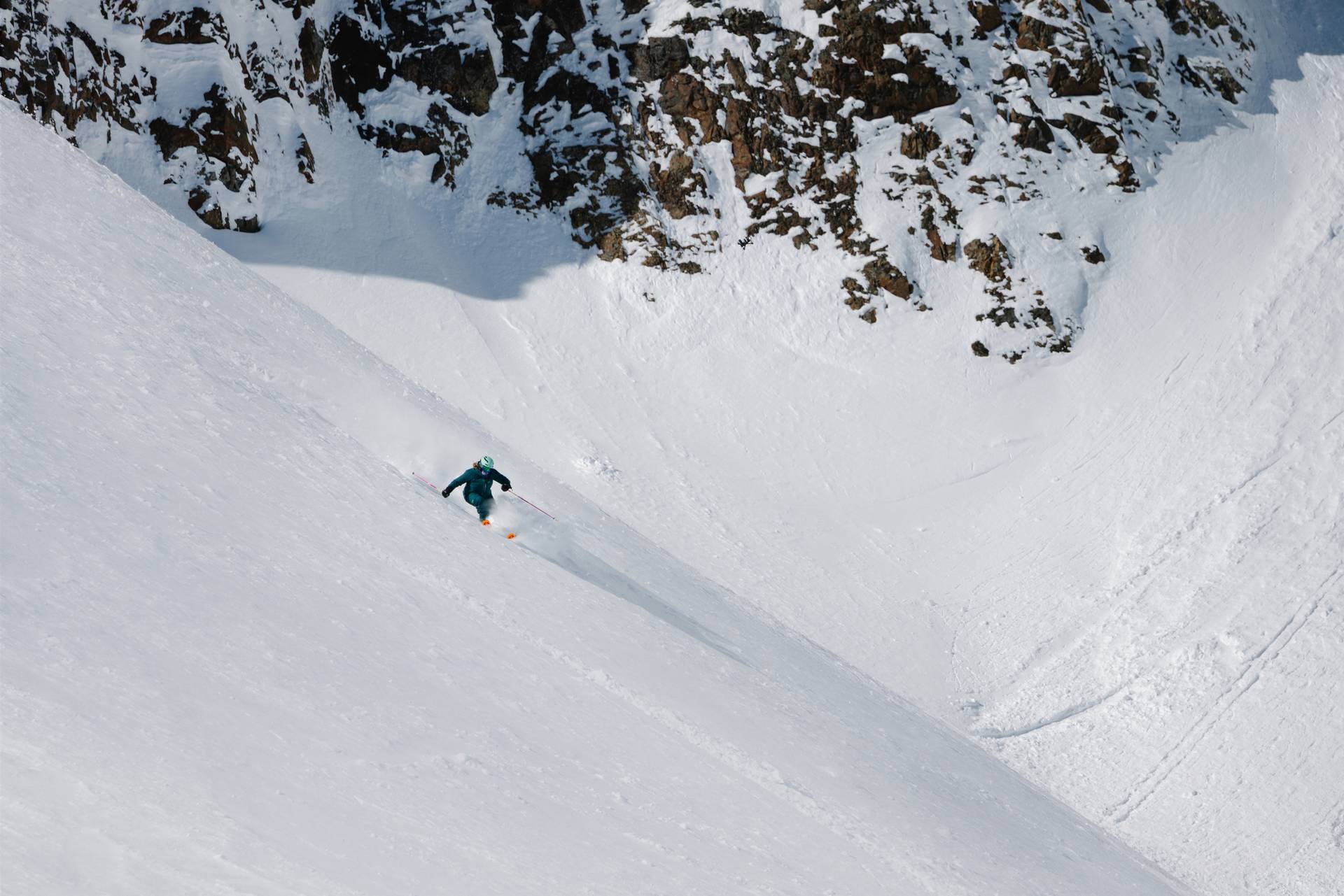 Skier in powder