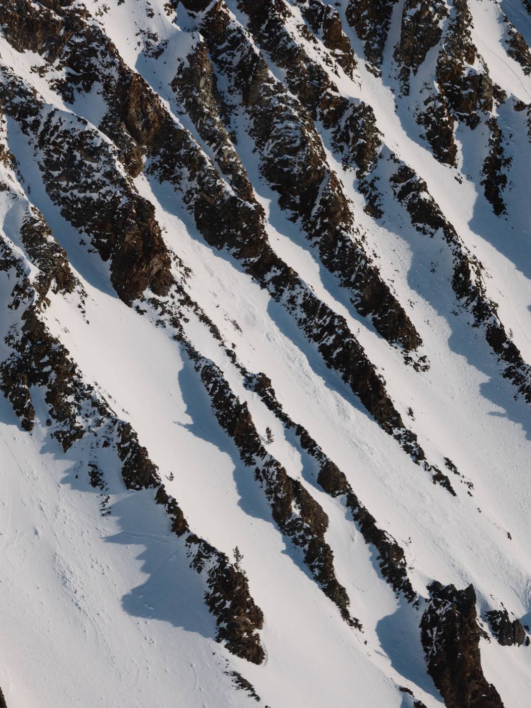 Cliffs covered in snow