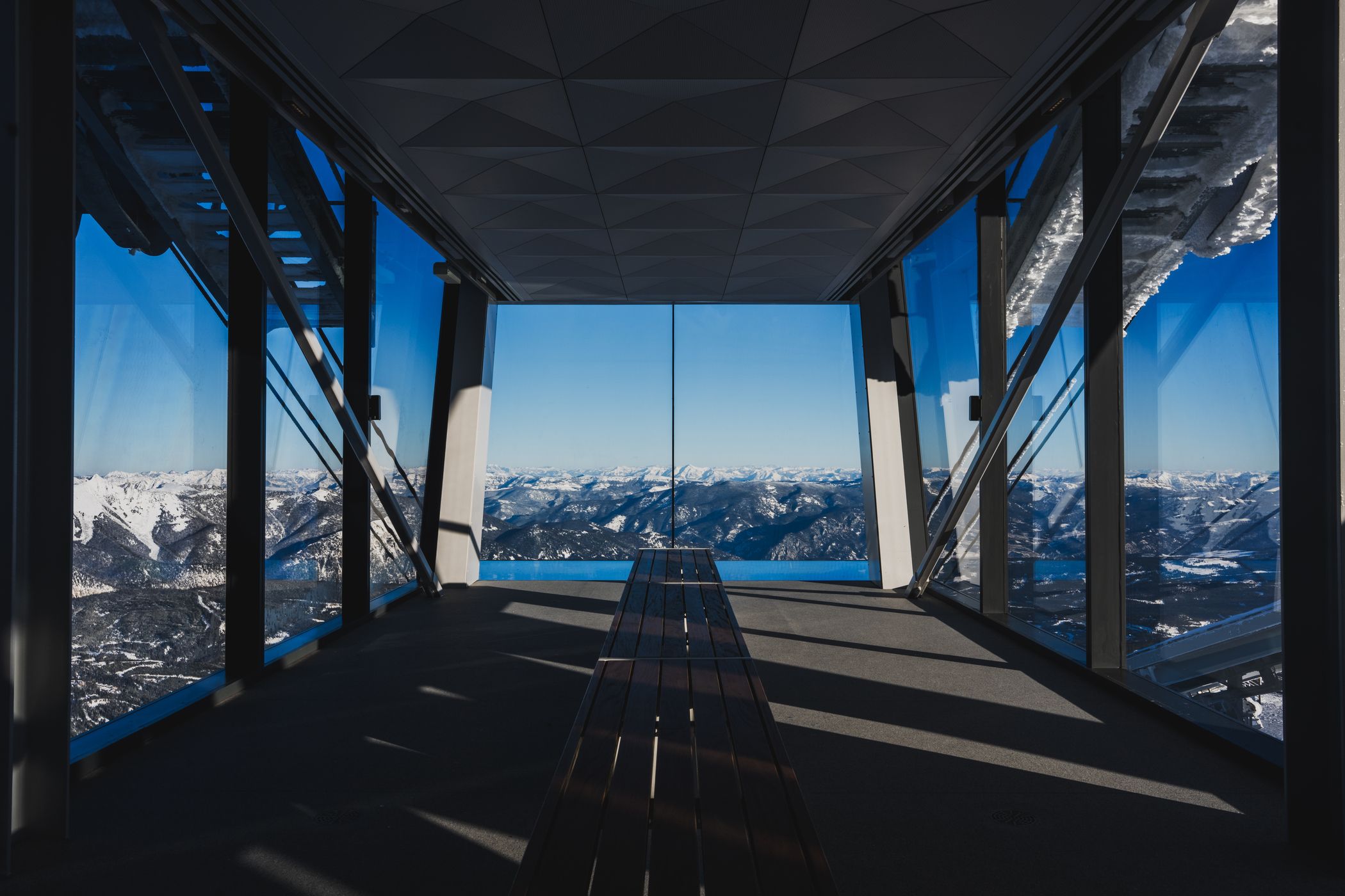 View from within Kircliff at the surrounding mountains