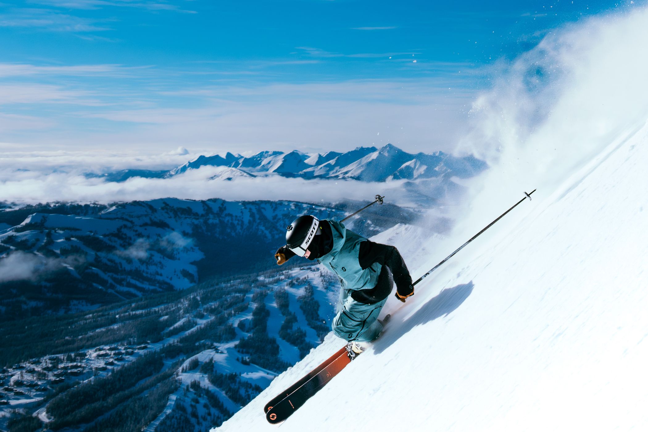 Skier in powder