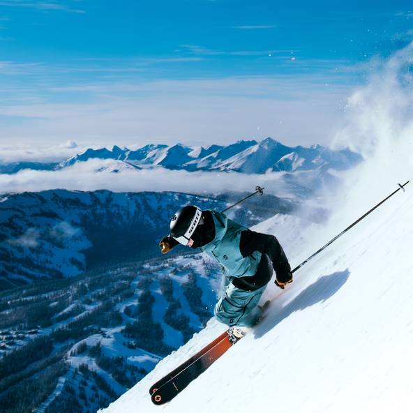 Skier in powder