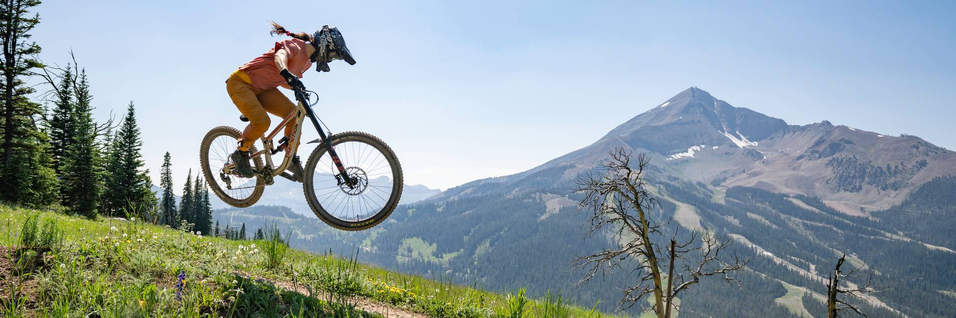 Mountain Biker at Big Sky Resort