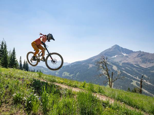 Mountain Biker at Big Sky Resort
