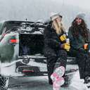 Rivian truck in snow