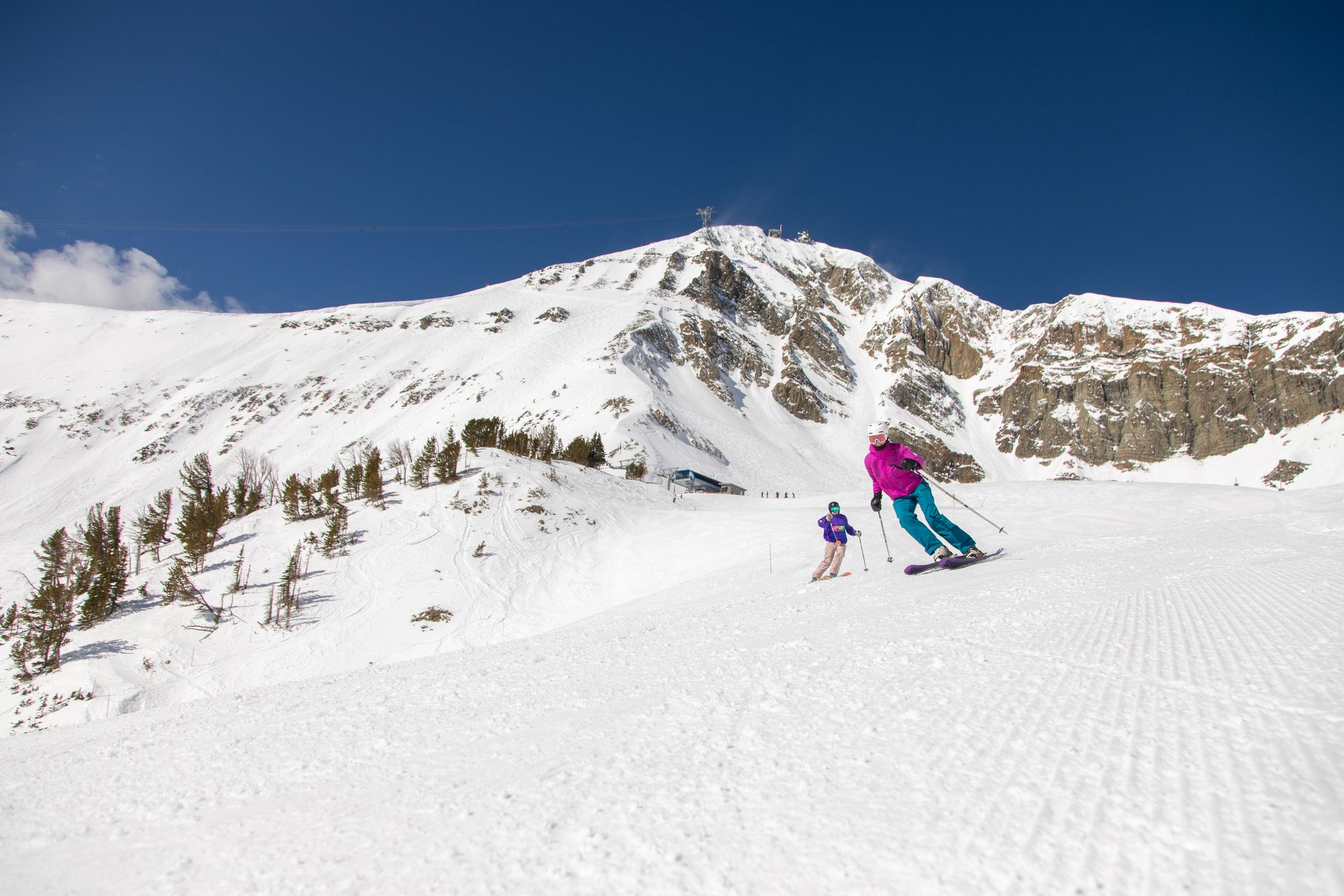 Spring skiing at Big Sky Resort
